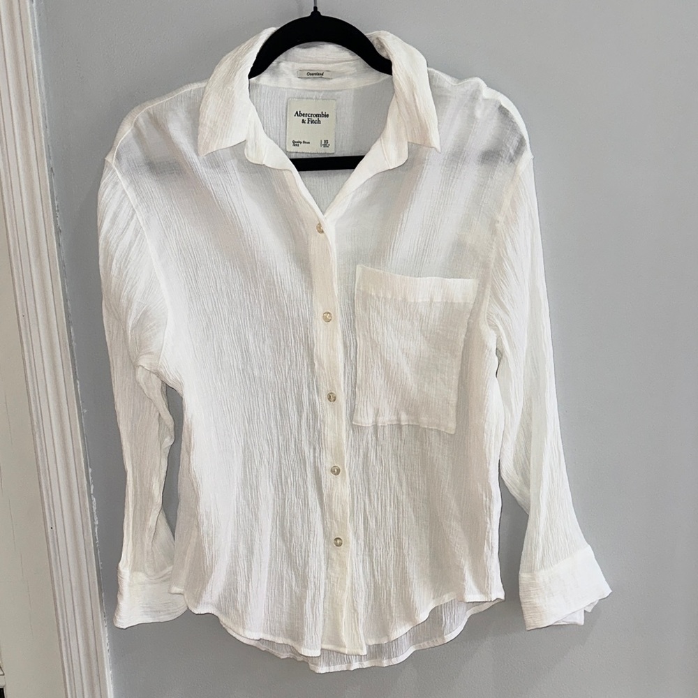 Abercrombie & Fitch Oversized White Shirt